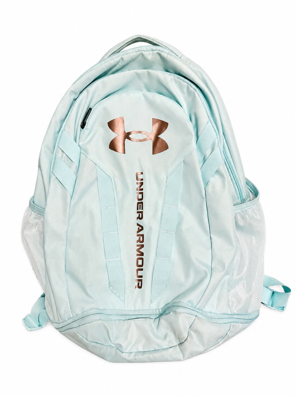 Under Armour Mint Backpack Rose Gold Logo School Gym Travel Bag